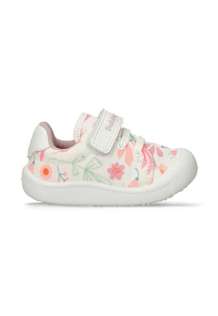 Tenis Casuales Blanco-Lila Bubblegummers Quiara Niña