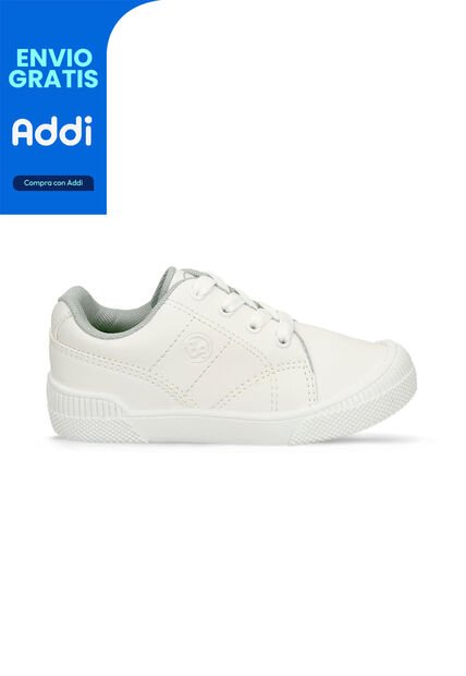 Tenis Escolares Para Niños Bubblegummers Blanco Kristiano