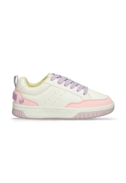 Tenis Casuales Blanco-Rosado Bubblegummers Quany Niña