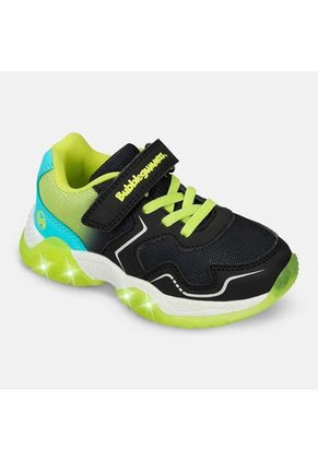 Tenis Con Luces Infantil Para Niño Bubblegummers Negro Tavis Alpha Light 22-25