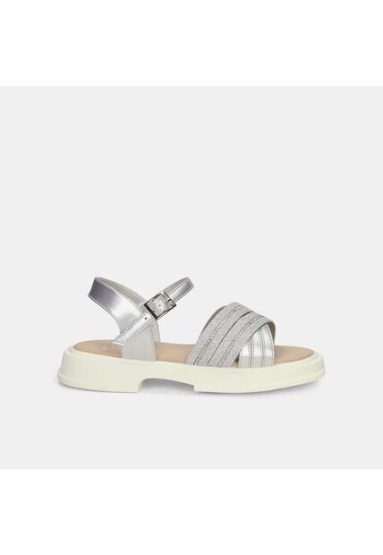 Sandalias Para Niña Bubblegummers Gris Leidy Junior Girls 6 +