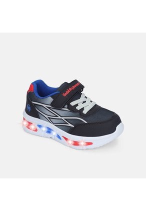 Tenis Con Luces Para Niño Bubblegummers Negro Demian First Step Boys 1 +