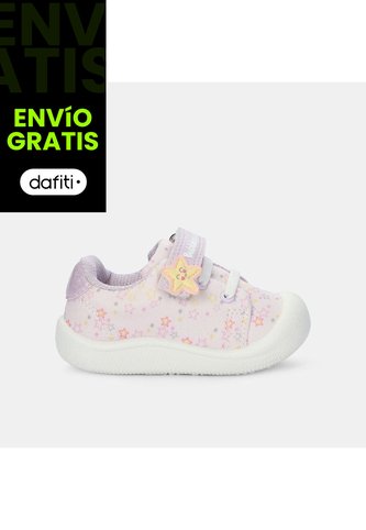 Baleta Para Niña Bubblegummers Beige Ada Kiker First Step Girls 1 + Bubblegummers
