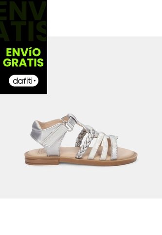 Sandalias Para Niña Bubblegummers Gris Beyonce First Step Girls 1 + Bubblegummers