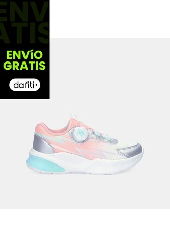 Tenis Para Niña Bubblegummers Blanco Dynamic Walking Girls 3 + Bubblegummers