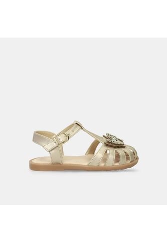 Sandalias Infantil Para Niña Bubblegummers Dorado Shantel 22-25 Bubblegummers