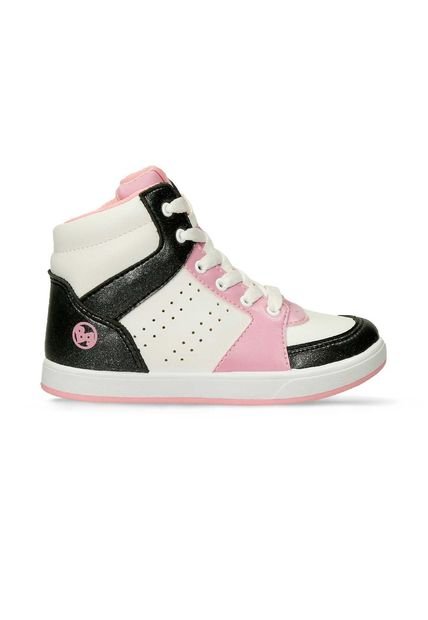 Tenis Casuales Negro-Blanco Bubblegummers Qanela Niña