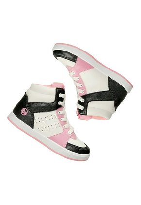 Tenis Casuales Negro-Blanco Bubblegummers Qanela Niña