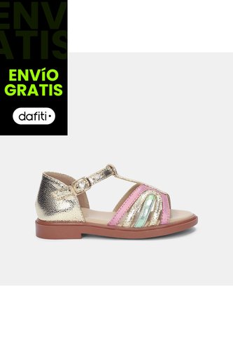 Sandalias Para Niña Bubblegummers Beige Ginger Walking Girls 3 + Bubblegummers