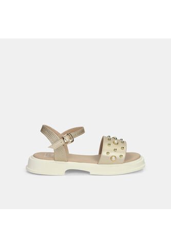 Sandalias Para Niña Bubblegummers Beige Teresa Leidy Junior Girls 6  + Bubblegummers