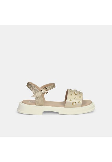 Sandalias Para Niña Bubblegummers Beige Teresa Leidy Junior Girls 6  +