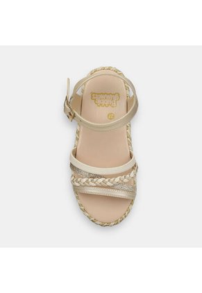 Sandalia Para Niña Bubblegummers Beige Tessa