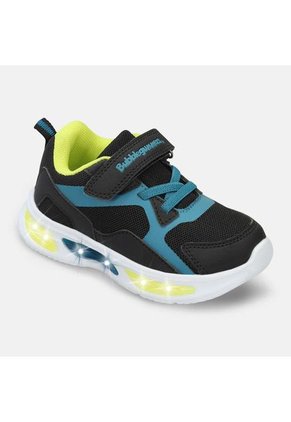 Tenis Con Luces Infantil Para Niño Bubblegummers Negro Toyota Demian 22-25