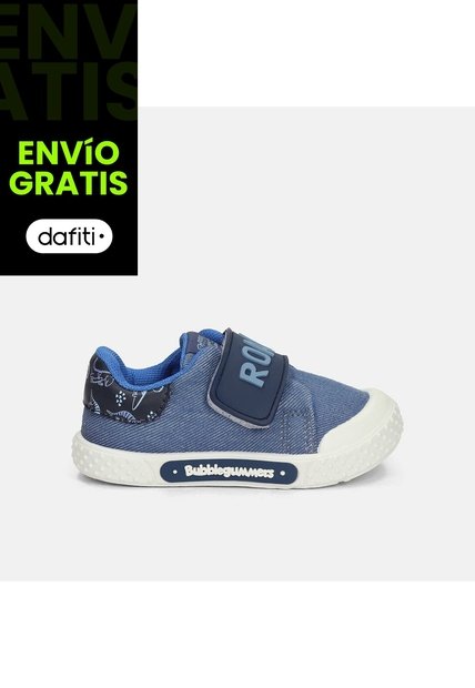 Tenis Para Niño Bubblegummers Azul Aquiles Dino Prewalker Boys 0 +