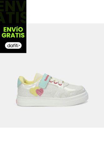 Tenis Para Niña Bubblegummers Blanco Tulipan First Step Girls Bubblegummers
