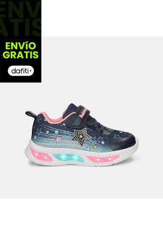 Tenis Con Luces Para Niña Bubblegummers Violeta Universal Demian Bubblegummers