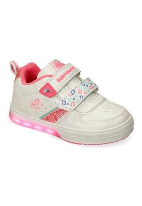 Tenis Casuales Blanco-Fucsia Bubblegummers Preciosa Niña
