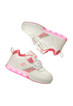 Tenis Casuales Blanco-Fucsia Bubblegummers Preciosa Niña