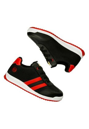 Tenis Casuales Negro-Rojo Bubblegummers Qucho Niño