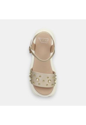 Sandalias Para Niña Bubblegummers Beige Teresa Leidy Junior Girls 6 +
