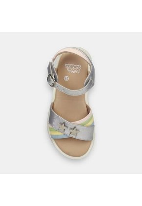 Sandalia Para Niña Bubblegummers Plata Tais