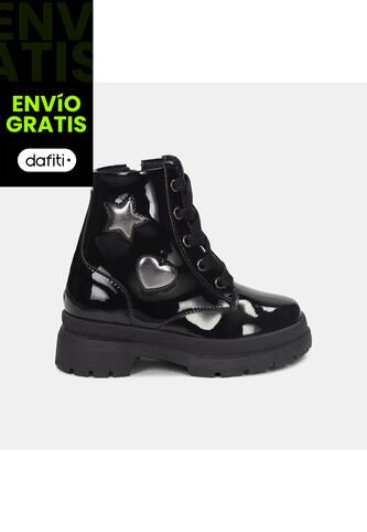 Botas Para Niña Bubblegummers Negro Andrea First Step Girls 1  + Bubblegummers