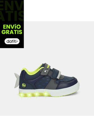 Tenis Infantil Para Niño Bubblegummers Azul Thiago Neon 22-25 Bubblegummers
