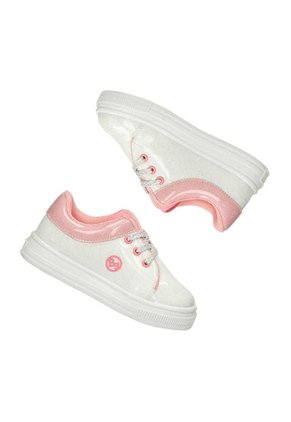 Tenis Casuales Blanco-Rosado Bubblegummers Paulina Niña