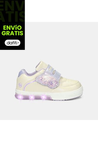 Tenis Para Niña Bubblegummers Blanco Neon Bubblegummers