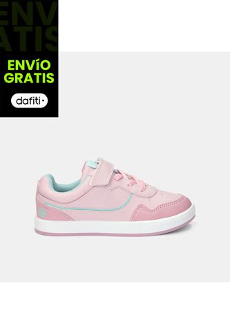 Tenis Con Luces Infantil Para Niña Bubblegummers Blanco Ultramar 22-25 Bubblegummers