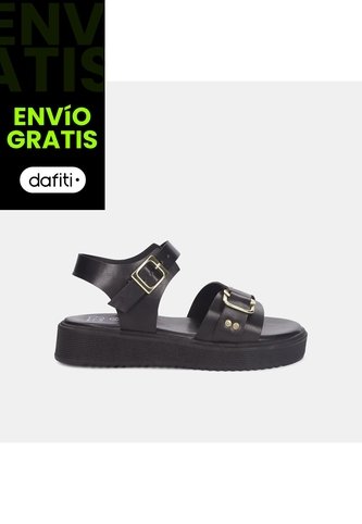 Sandalias Para Niña Bubblegummers Negro Dafne Junior Girls 6 + Bubblegummers