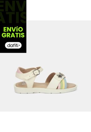 Sandalia Para Niña Bubblegummers Blanco Tais