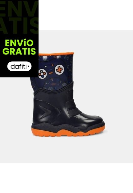 Bota De Lluvia Para Niño Bubblegummers Navy Ulises