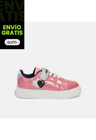 Tenis Con Luces Infantil Para Niña Bubblegummers Blanco Ultramar 22-25 Bubblegummers