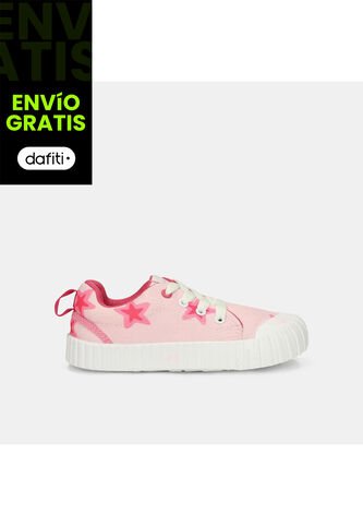 Tenis Con Luces Infantil Para Niña Bubblegummers Blanco Ultramar 22-25 Bubblegummers