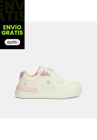 Tenis Con Luces Infantil Para Niña Bubblegummers Blanco Ultramar 22-25 Bubblegummers