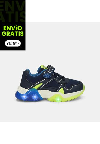 Tenis Con Luces Para Niño Bubblegummers Petróleo Ulrich Alpha Light Bubblegummers