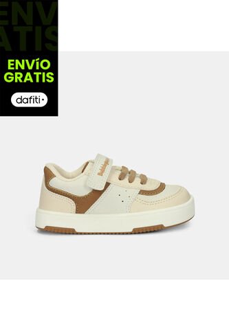 Tenis Infantil Para Niño Bubblegummers Beige Thiago 22-25 Bubblegummers