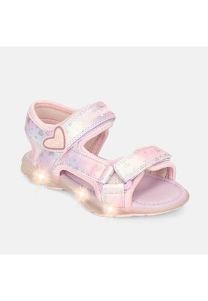 Sandalia Con Luces Infantil Para Niña Bubblegummers Morado 22-25