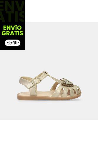 Sandalias Infantil Para Niña Bubblegummers Dorado Shantel 22-25 Bubblegummers