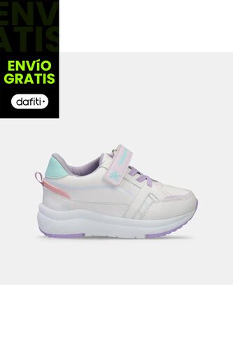 Tenis Infantil Para Niña Bubblegummers Blanco Tamaris Jogging Bg 22-25 Bubblegummers