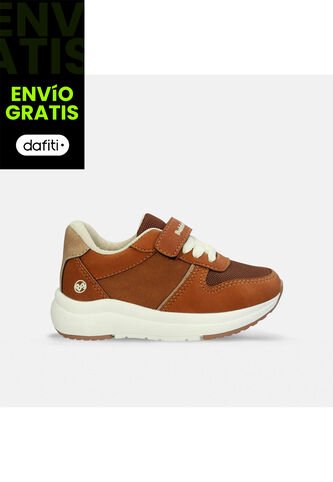 Tenis Junior Para Niño Bubblegummers Café Tablero Jogging Bg 30-33 Bubblegummers