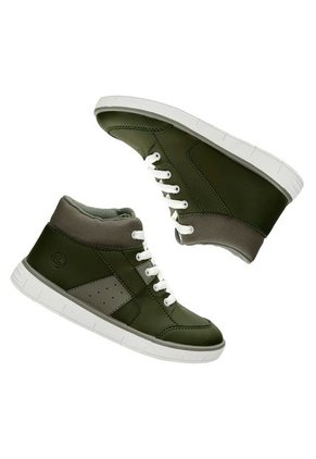 Botas Verde Militar-Gris Bubblegummers Nick Niño