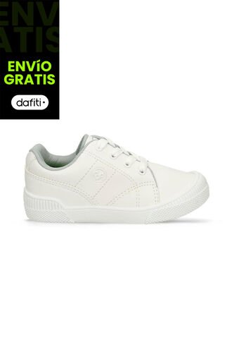 Tenis Escolares Para Niños Bubblegummers Blanco Kristiano Bubblegummers