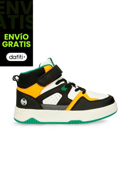 Tenis Infantil Para Niño Bubblegummers Blanco-Multicolor Rodas