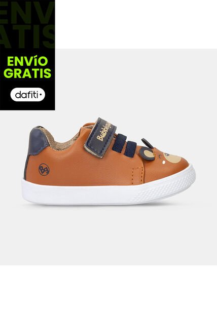 Tenis Bebé Para Niño Bubblegummers Camel-Azul Silvito
