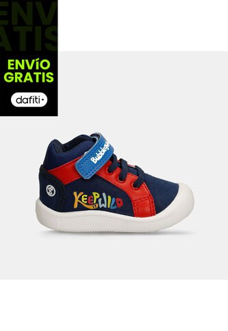 Tenis Bebé Para Niño Bubblegummers Azul-Rojo Spedy Bubblegummers