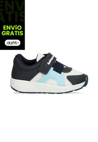 Tenis Bebé Para Niño Bubblegummers Blanco-Azul Raiden Bubblegummers