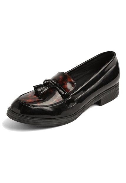 ZAPATO CORALY BULL TERRIER NEGRO CON ANIMAL