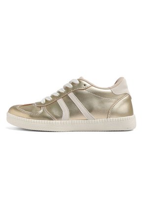 TENIS DORADO CON APLIQUES BLANCOS PARIS